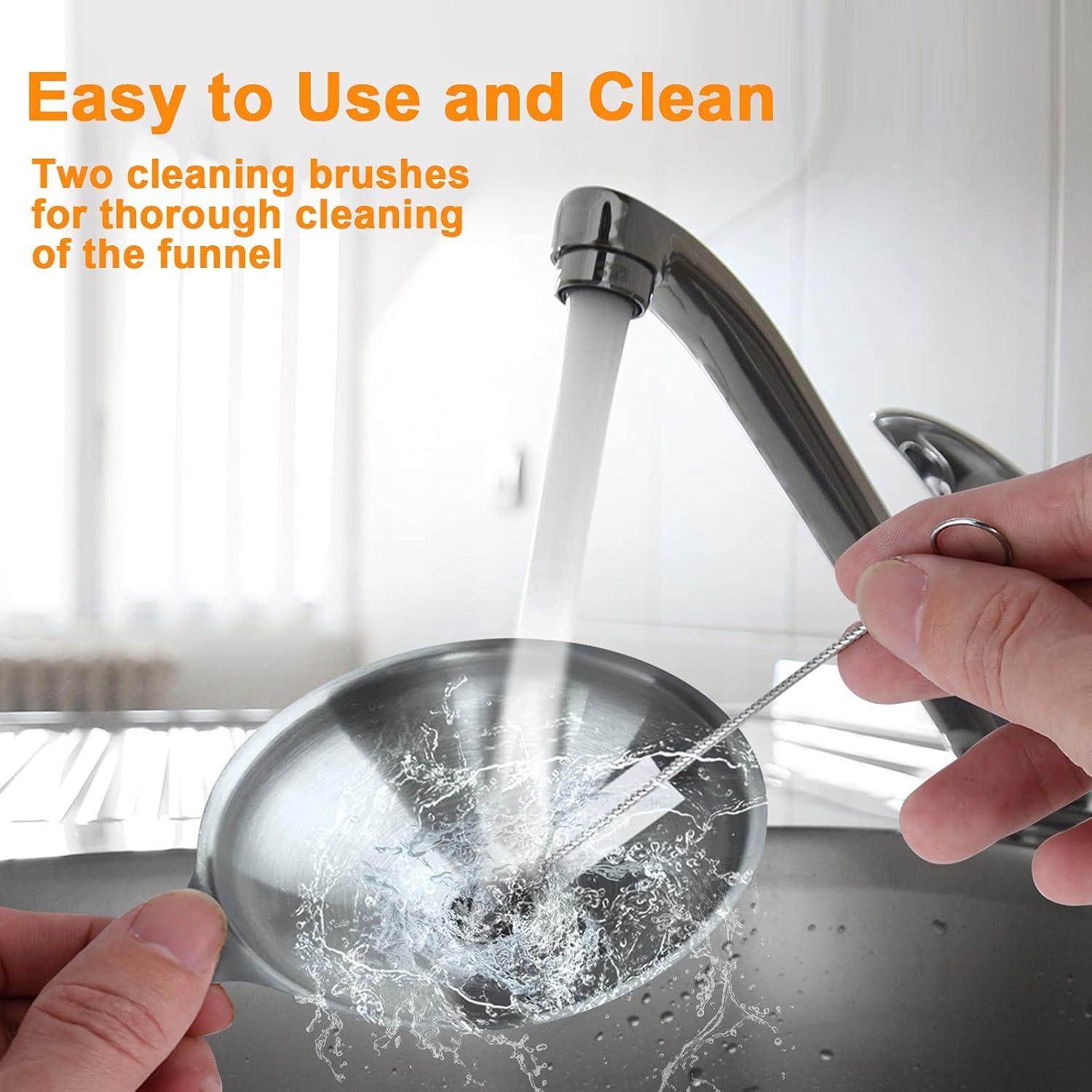 Juego de 6 embudos de acero inoxidable VOPTON - Cocina