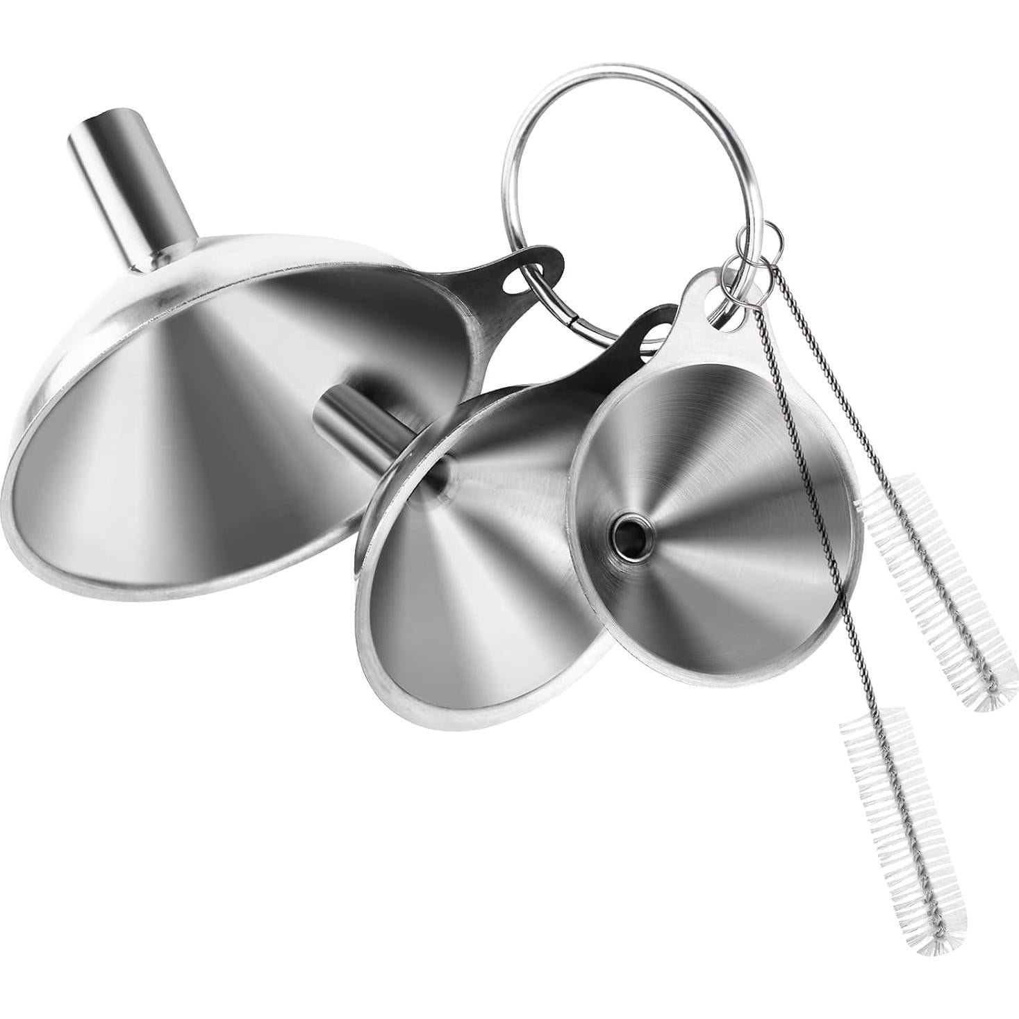 Juego de 6 embudos de acero inoxidable VOPTON - Cocina