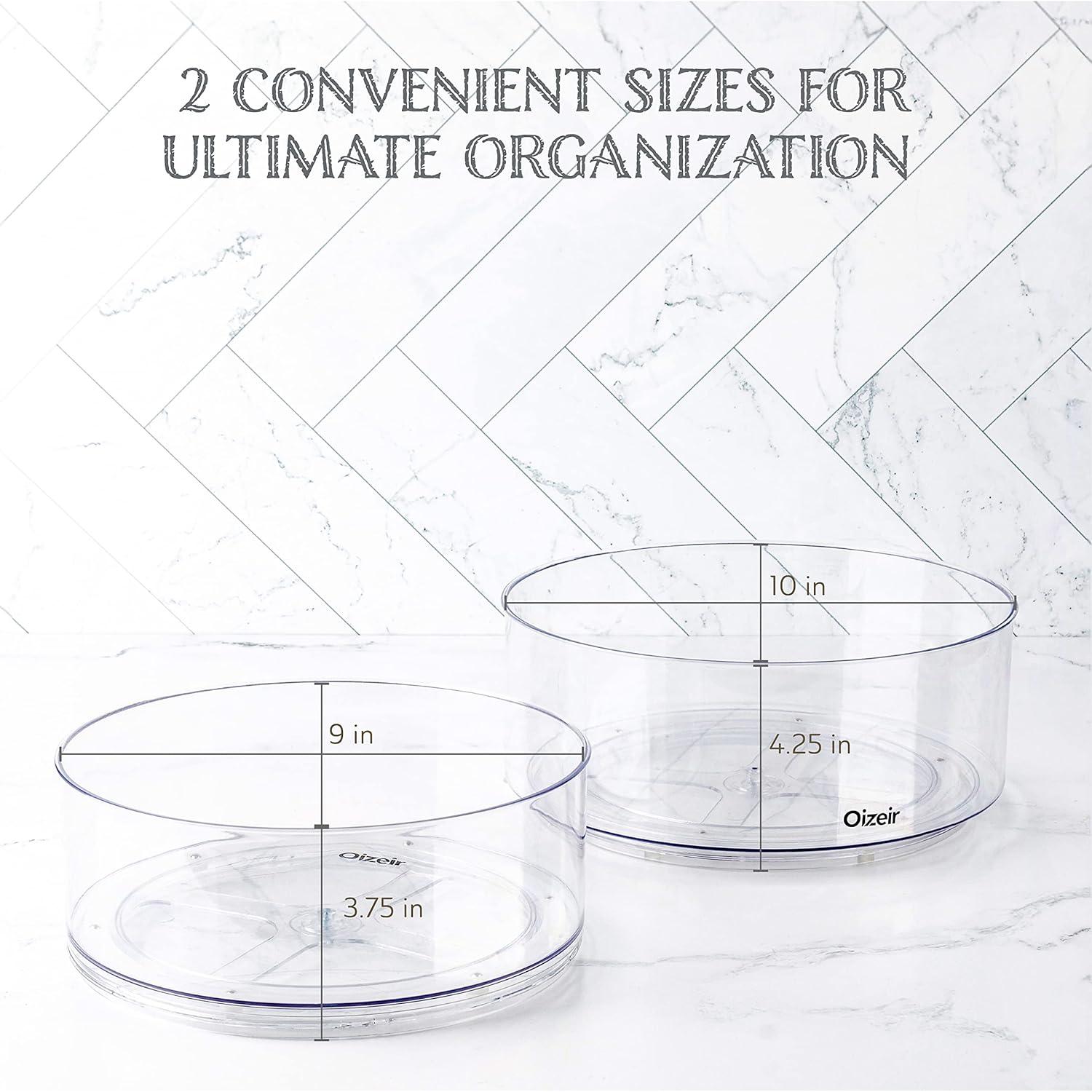 Lazy Susan Giratorio Oizeir 2-Pack Acrílico 22.6/30 cm