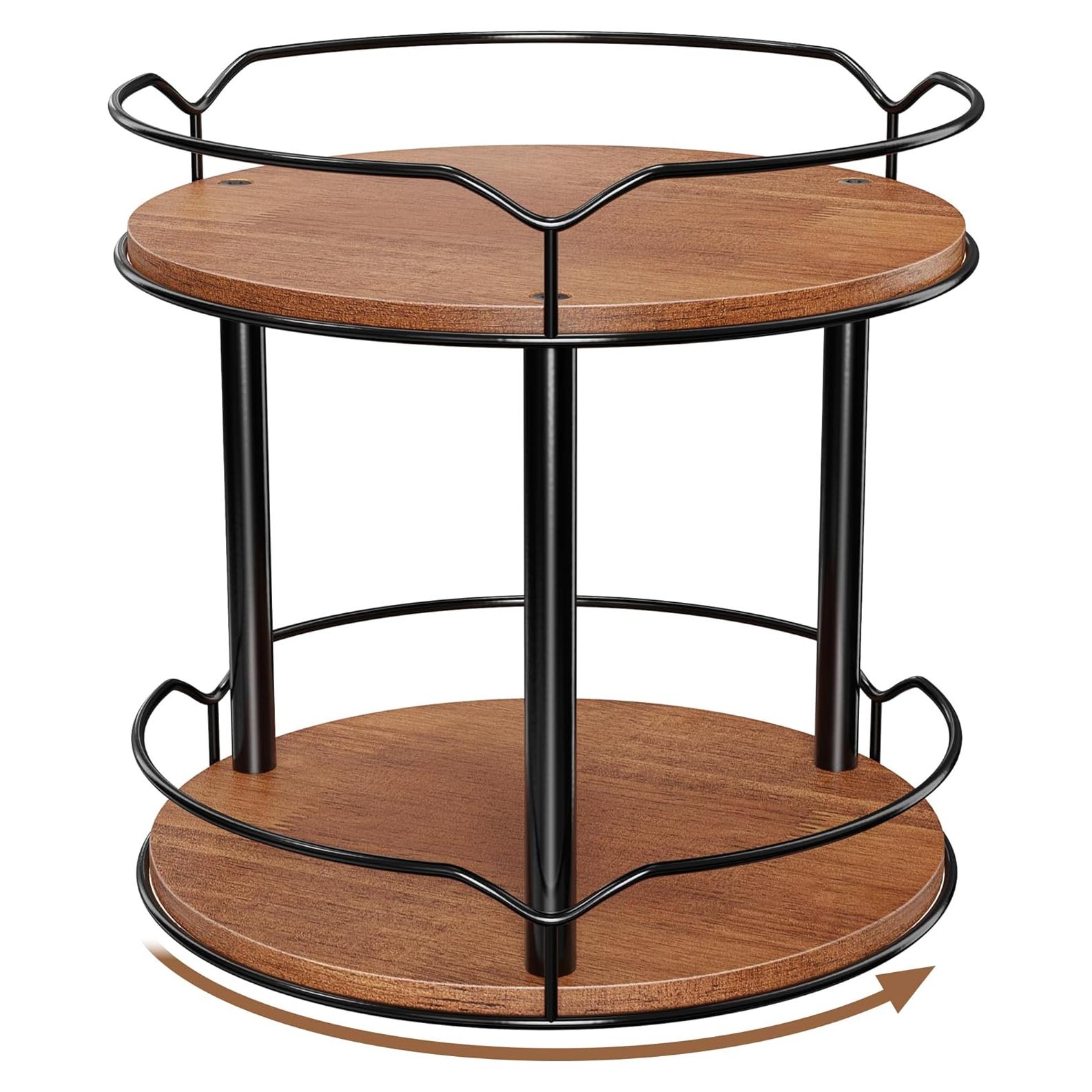 Organizador Lazy Susan 2 Niveles MUTUALUS Madera 23.4 cm