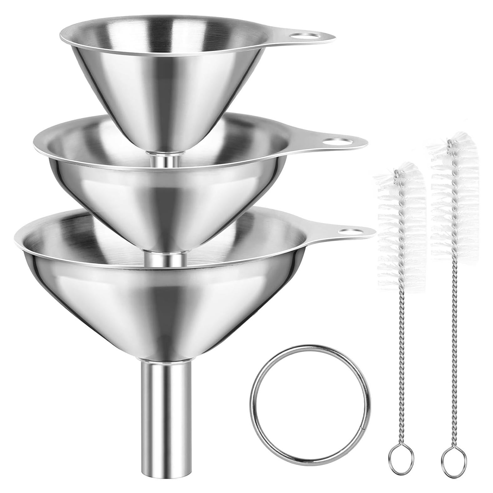 Juego de 3 Embudos de Acero Inoxidable YGDZ para Cocina