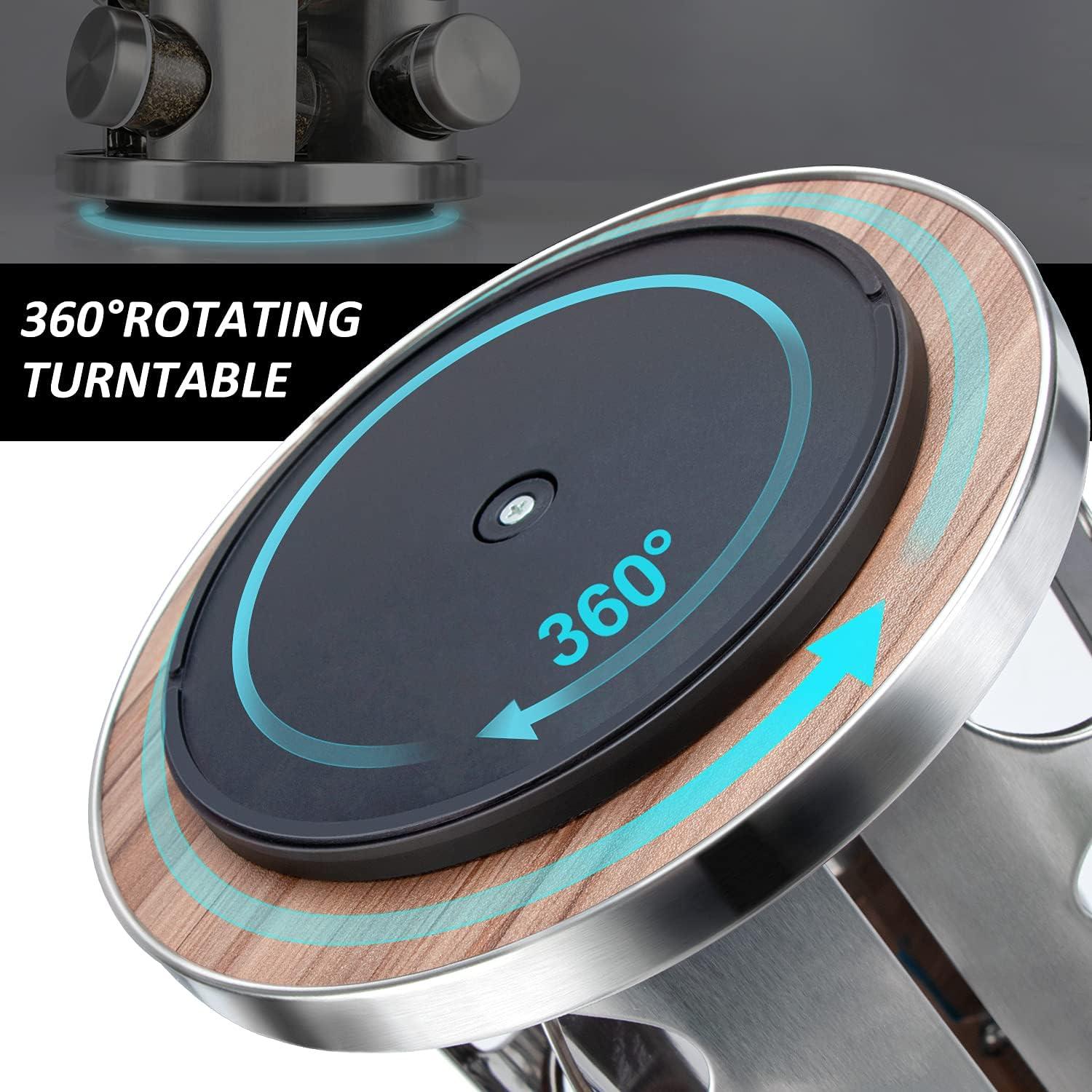 Organizador de especias giratorio dasaka 20 frascos 88ml acero