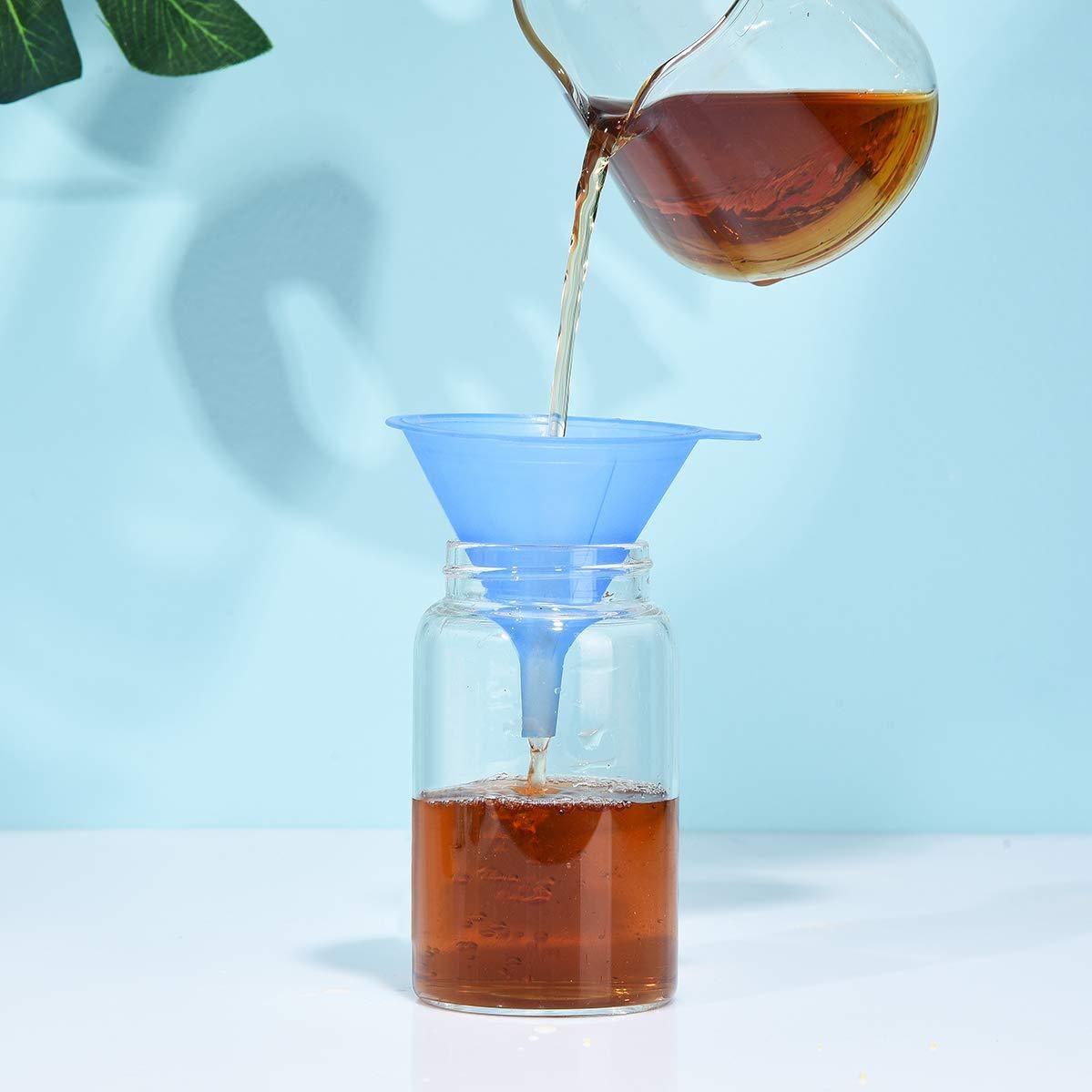 Conjunto de 6 embudos de plástico Delove grado alimenticio