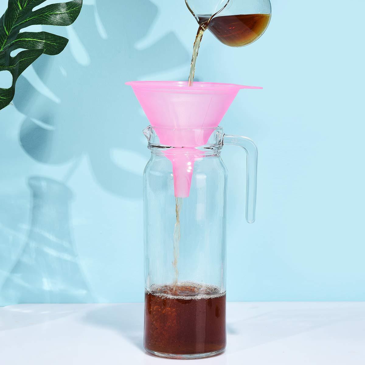 Conjunto de 6 embudos de plástico Delove grado alimenticio