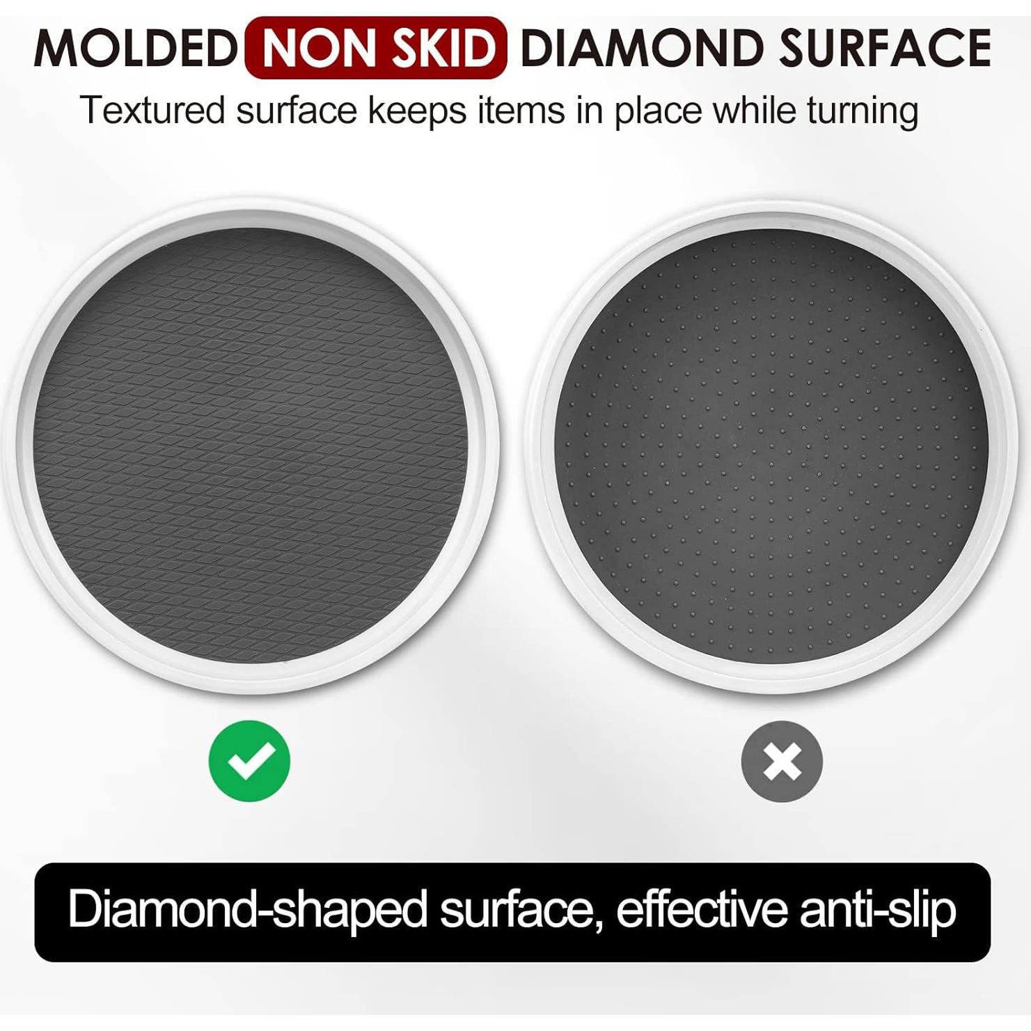 Organizador giratorio LANDNEOO 12" antideslizante - 4 paquetes