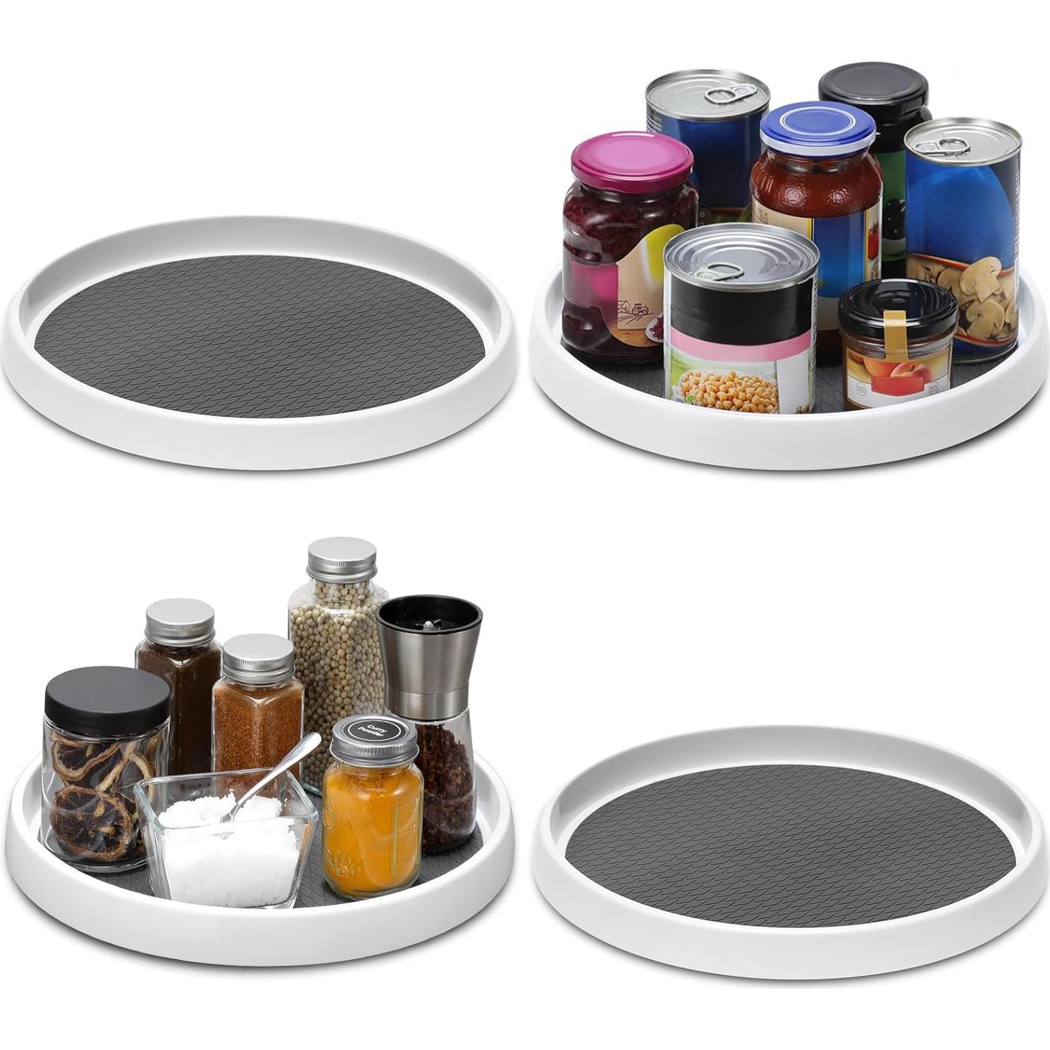 Organizador giratorio LANDNEOO 12" antideslizante - 4 paquetes