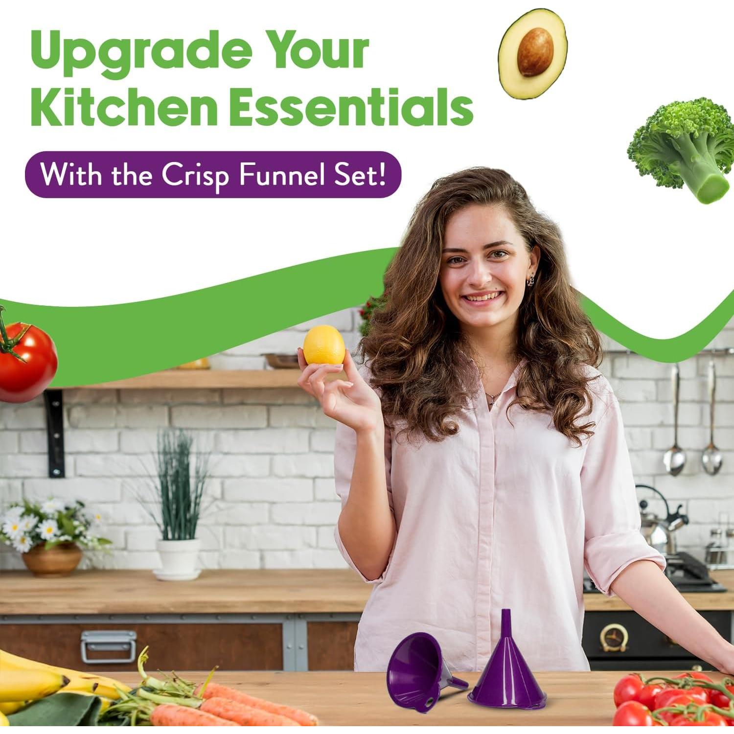 Juego de Embudos Multiusos Crisp 2 Piezas Púrpura