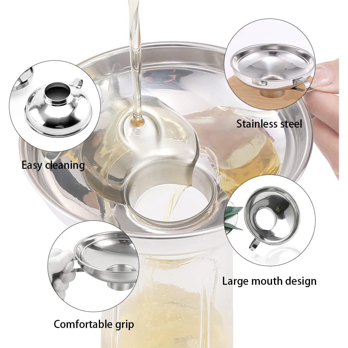 Embudo de Acero Inoxidable CADAVO Boca Ancha 14.73 cm