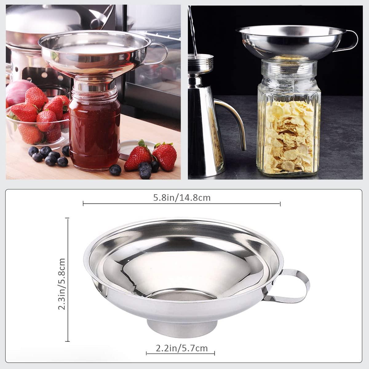 Embudo de Acero Inoxidable CADAVO Boca Ancha 14.73 cm