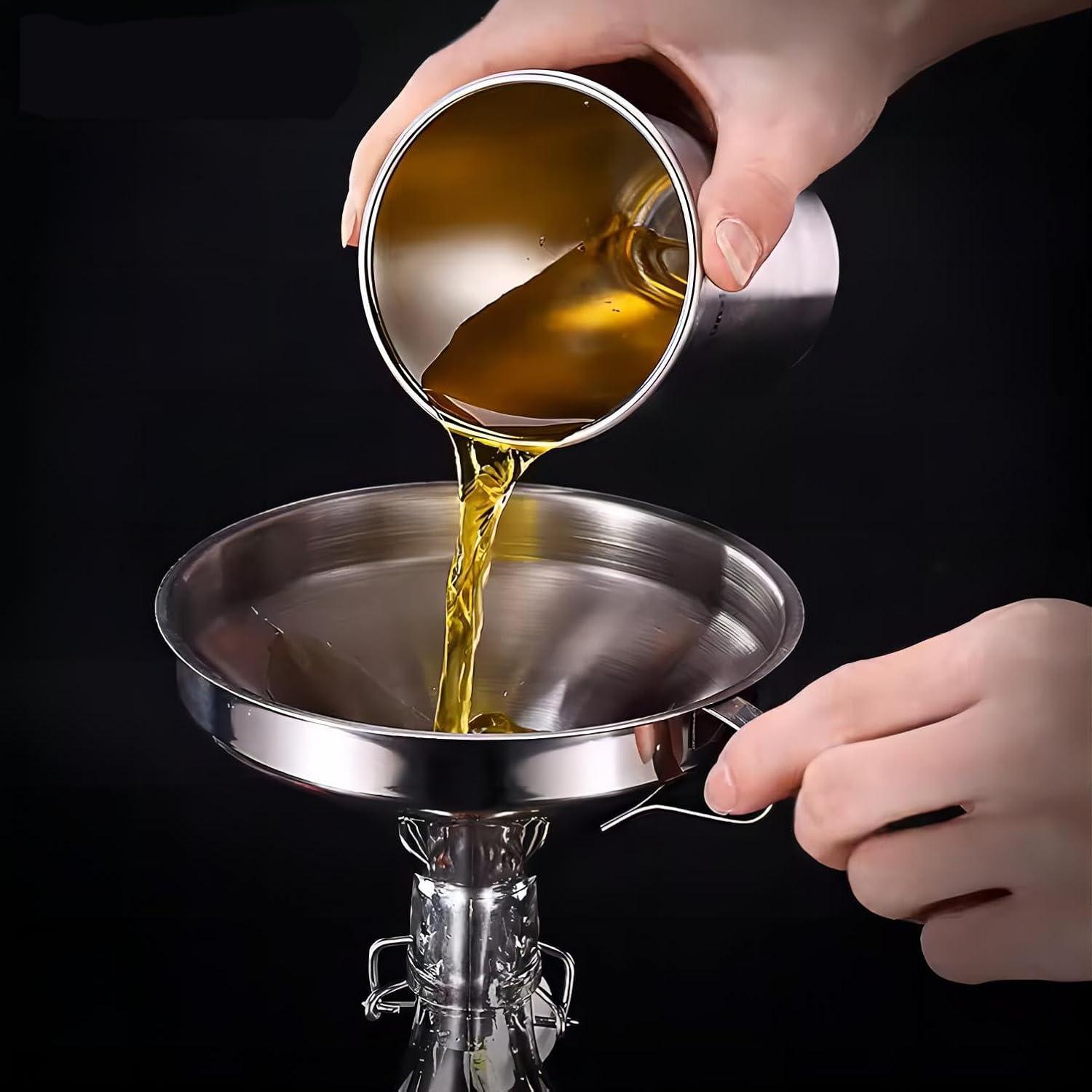 Embudo de Acero Inoxidable Voxmude 12.7 cm con Filtro