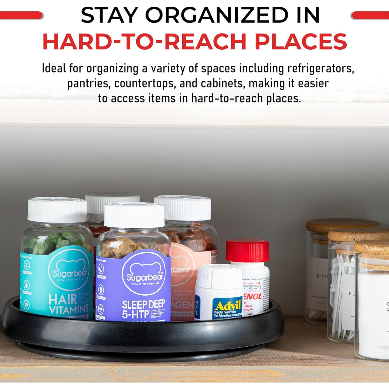 Plato Giratorio Antideslizante Oizeir 25,4 cm Set de 4