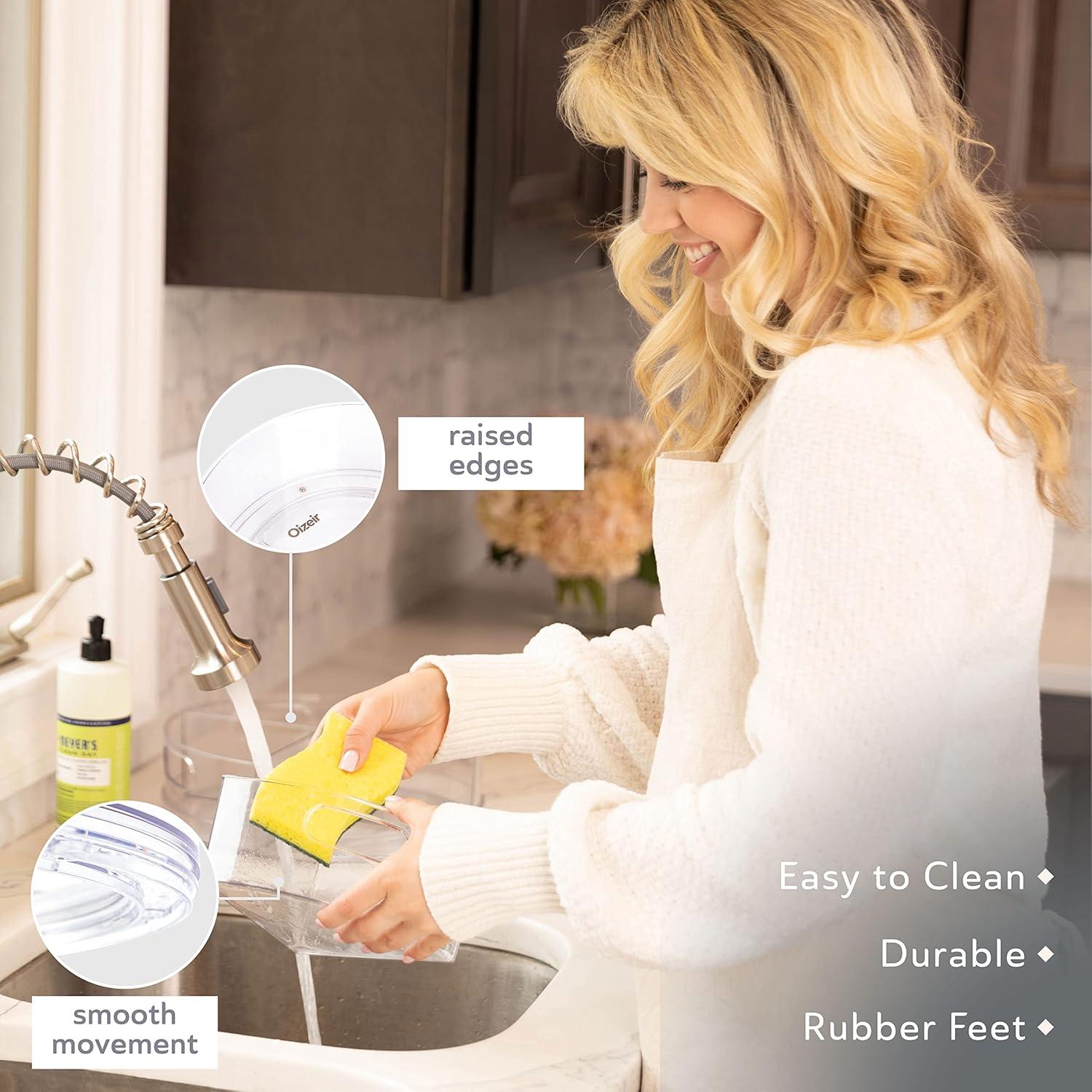 Organizador Giratorio Oizeir 4 Secciones 29,21 cm Transparente