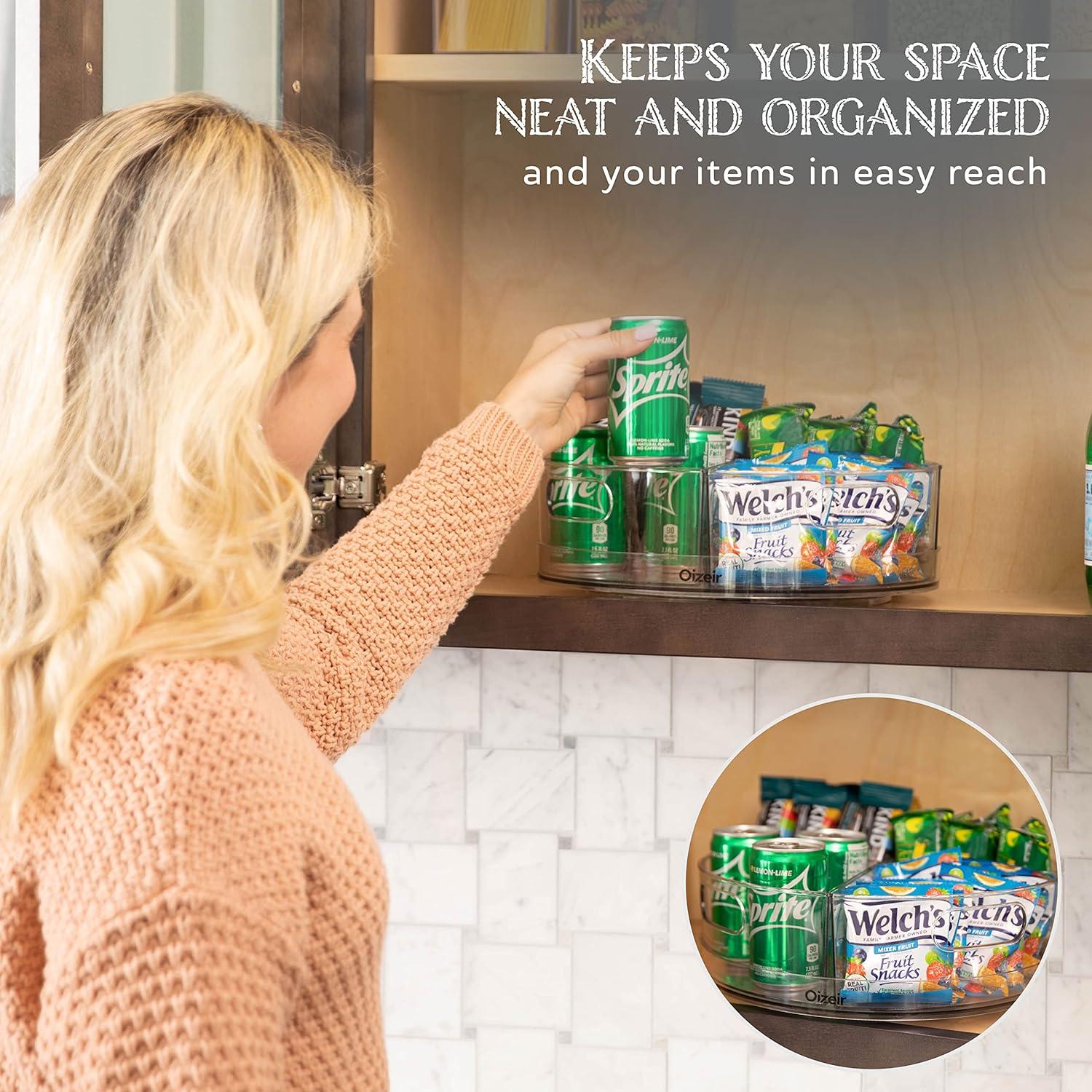 Organizador Giratorio Oizeir 4 Secciones 29,21 cm Transparente