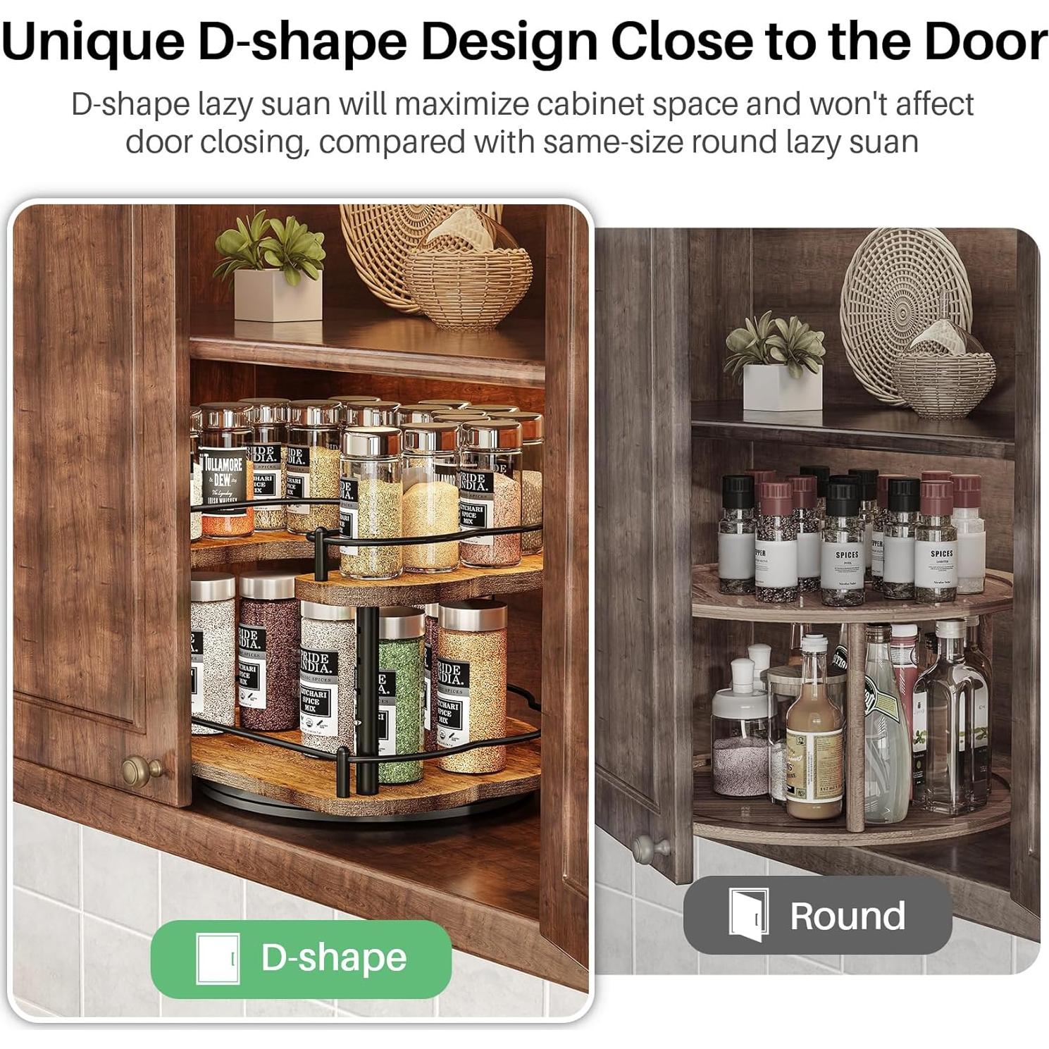 Organizador Giratorio Lazy Susan SNTD 30,48 cm Madera Negro