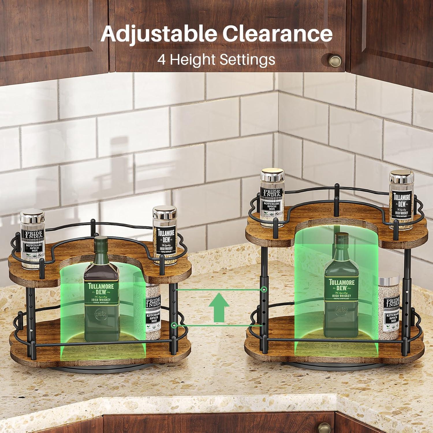 Organizador Giratorio Lazy Susan SNTD 30,48 cm Madera Negro