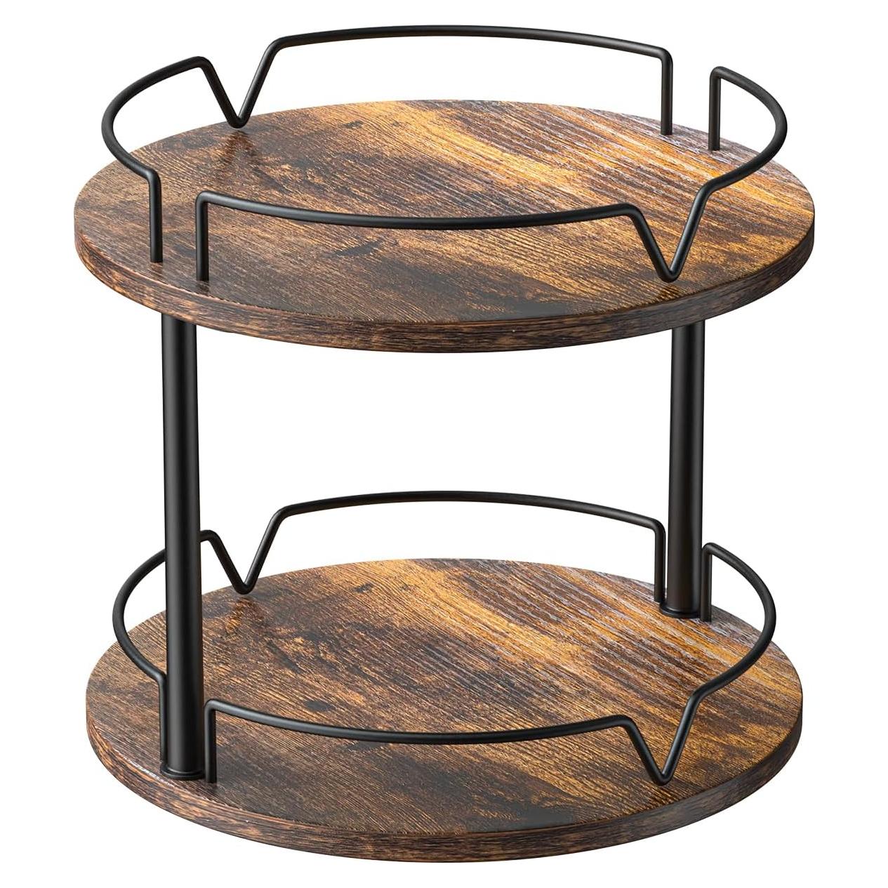 Organizador Giratorio KLM 30,48 cm Madera Marrón Rústico