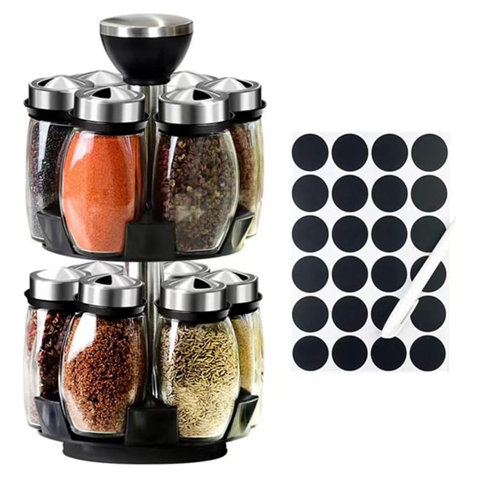 Organizador de especias giratorio Kylinbigda 12 frascos 26.92 cm