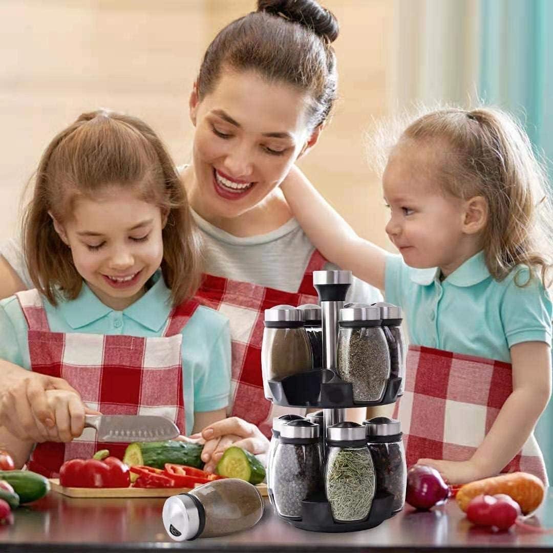 Organizador de especias giratorio Kylinbigda 12 frascos 26.92 cm