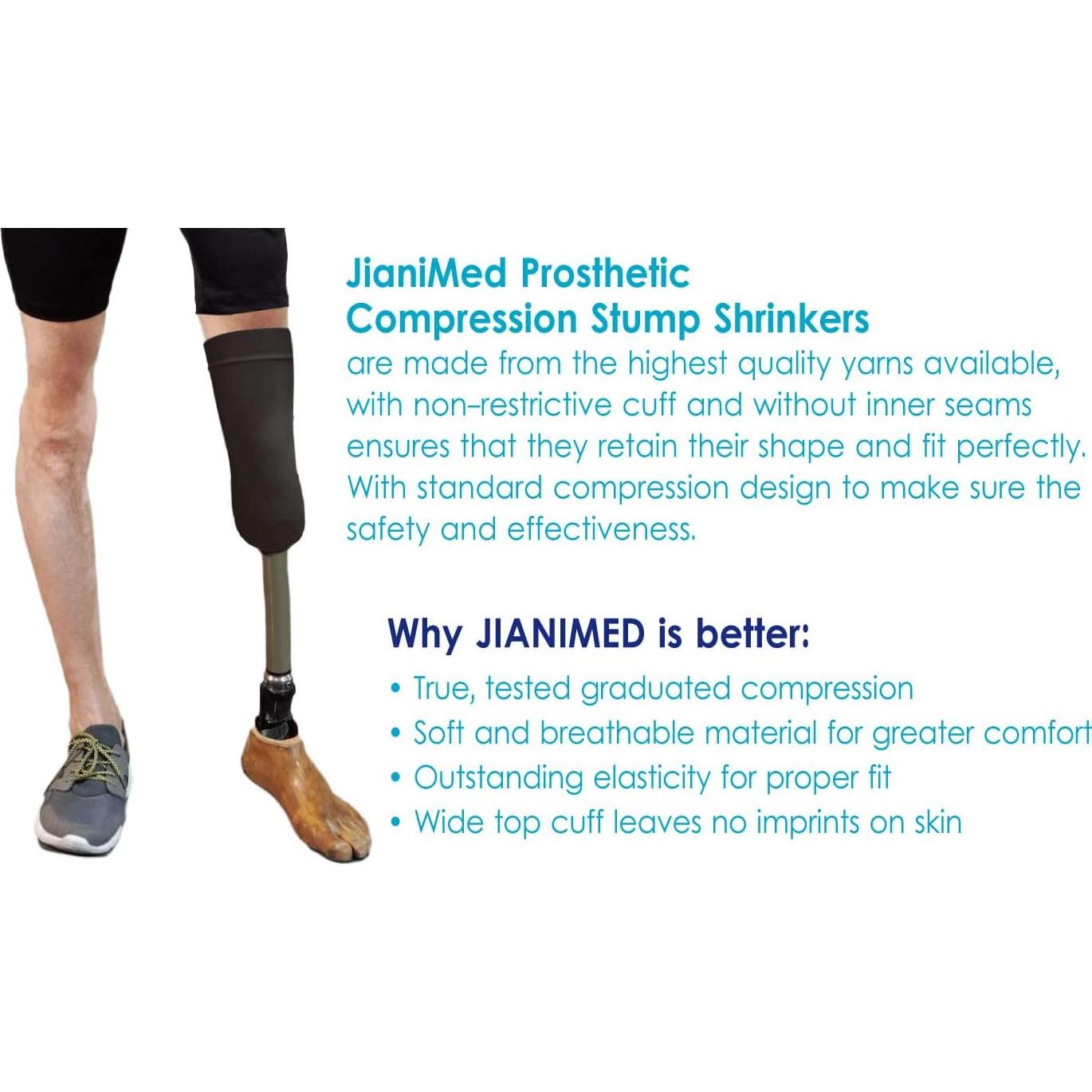 Reductor de muñón JianiMed 40 cm compresión 5XL negro