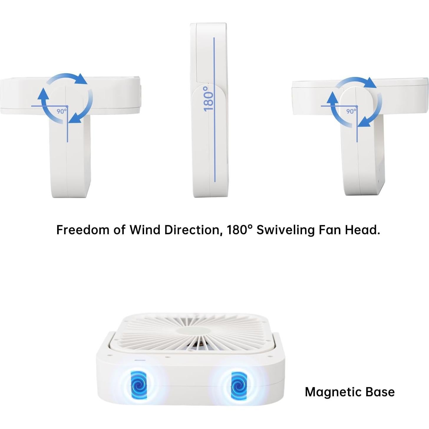 Ventilador de Crucero TEITEAI USB Portátil 5 Velocidades