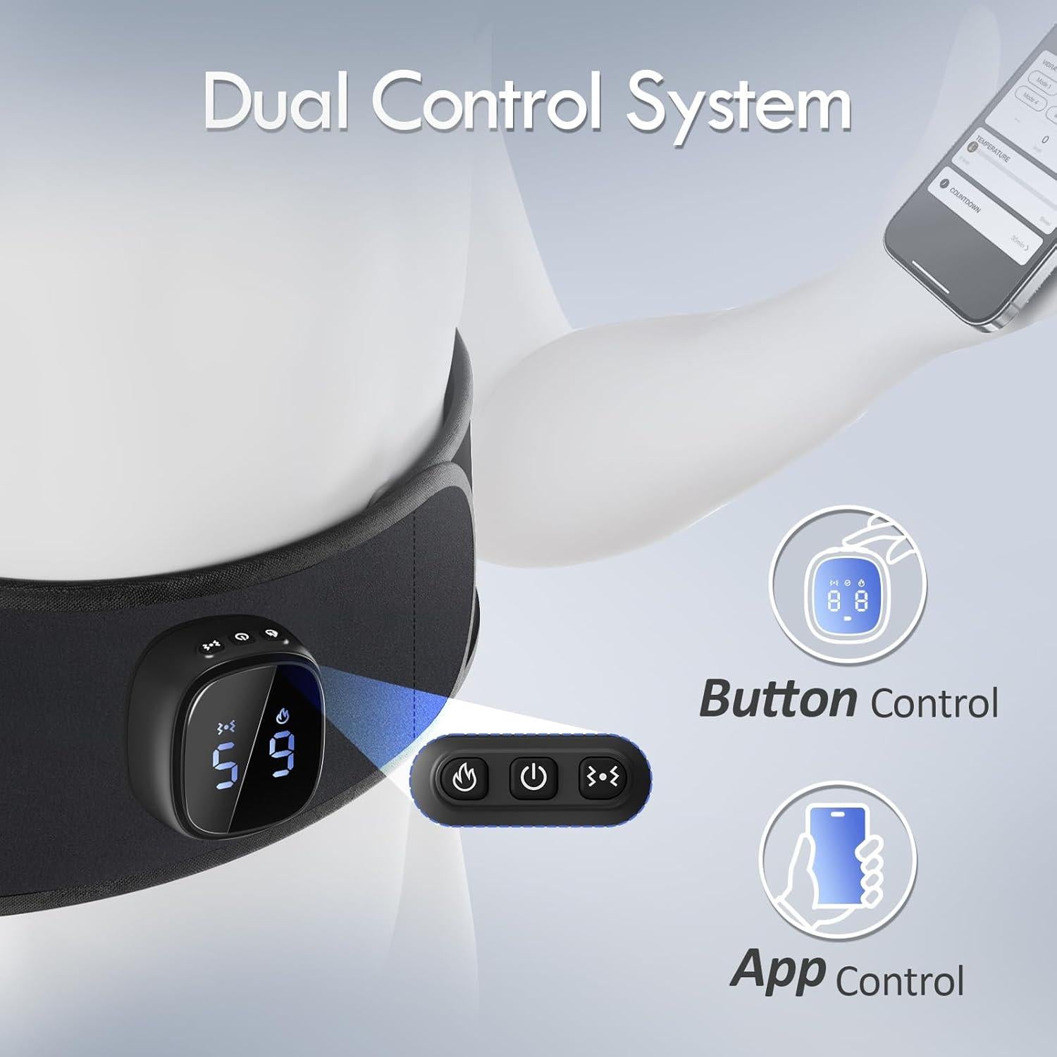 Almohadilla Calentadora Inalámbrica Comfytemp 119.9x20cm 9 Calores 5 Vibraciones