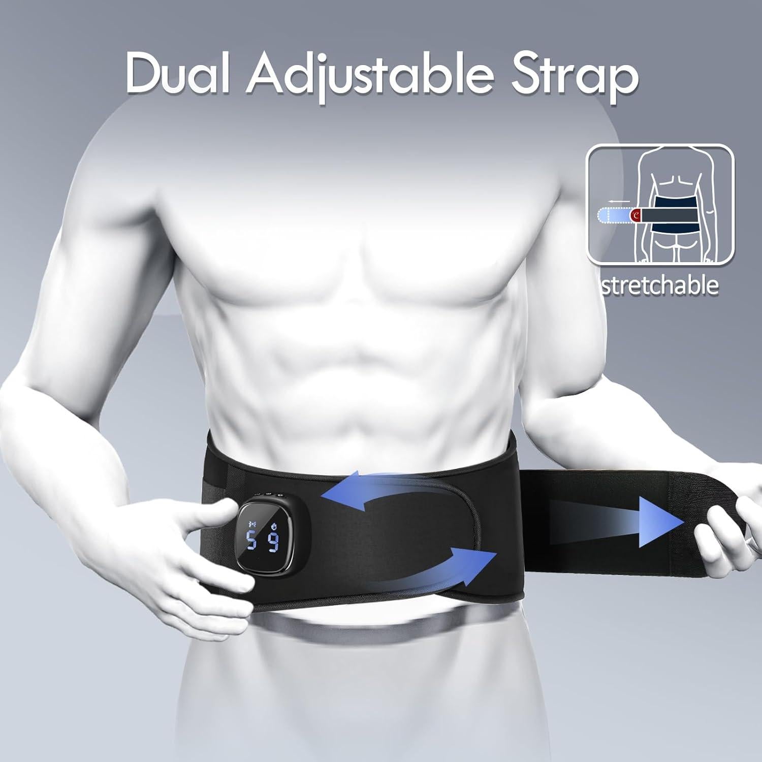 Almohadilla Calentadora Inalámbrica Comfytemp 119.9x20cm 9 Calores 5 Vibraciones