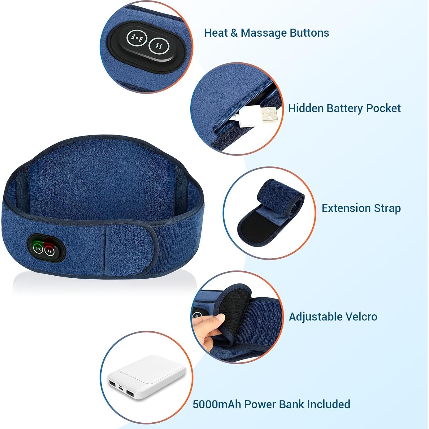 Almohadilla Calentadora Portátil Comfytemp con Masajeador 3 Calores