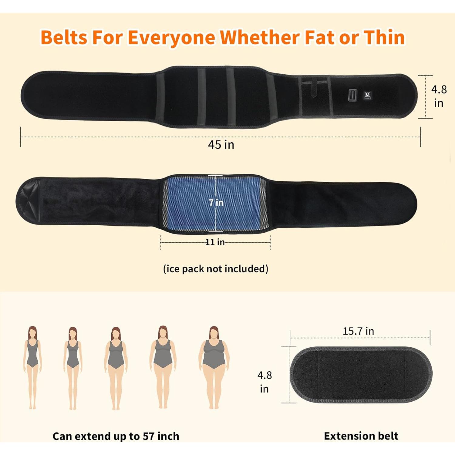 Cinturón Calentado Inalámbrico FEETMOR para Alivio Espalda