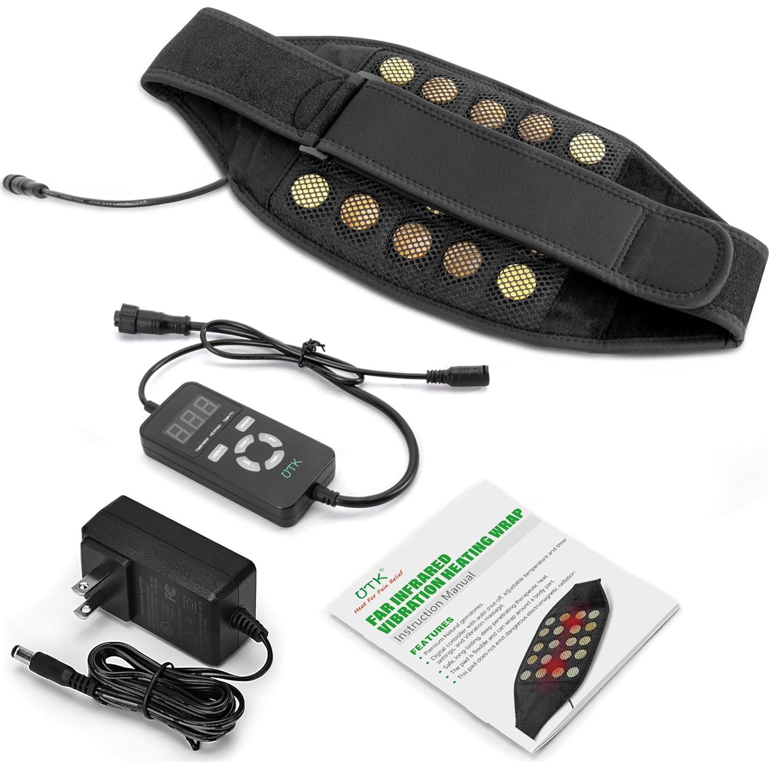 Cinturón de Masaje Térmico UTK H23Y1 Infrarrojos 139x22cm