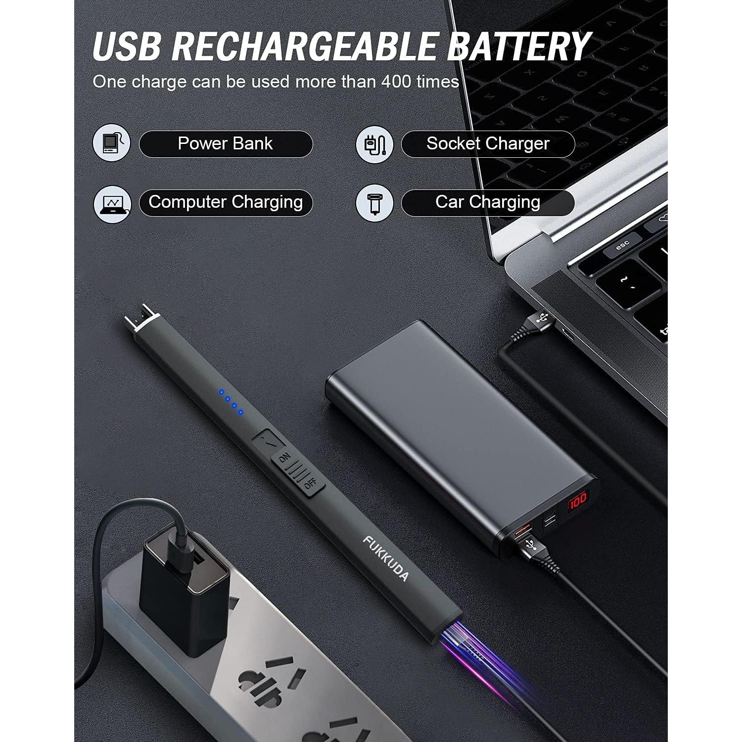 Encendedor Eléctrico FUKKUDA Recargable USB a Prueba de Viento