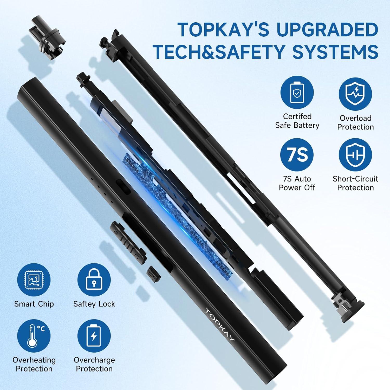 Encendedor Eléctrico Recargable TOPKAY Negro 59g USB