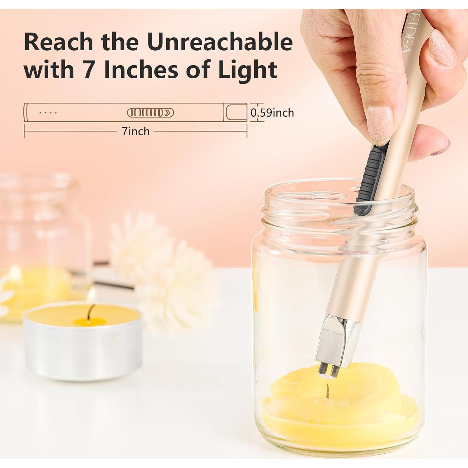 Encendedor Electrónico REIDEA Oro Champán Recargable USB