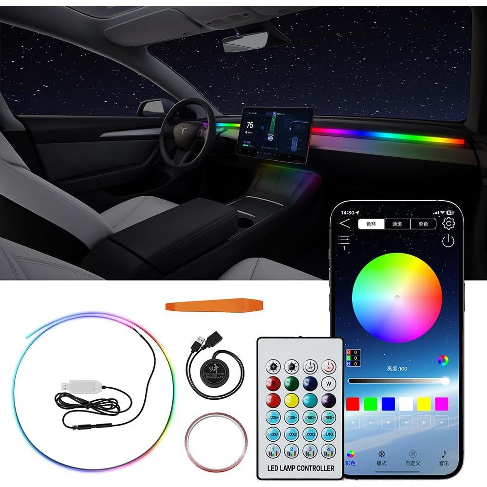 Luces LED RGB para Tesla Model 3 Y 2021-2023 - Vehicleloong