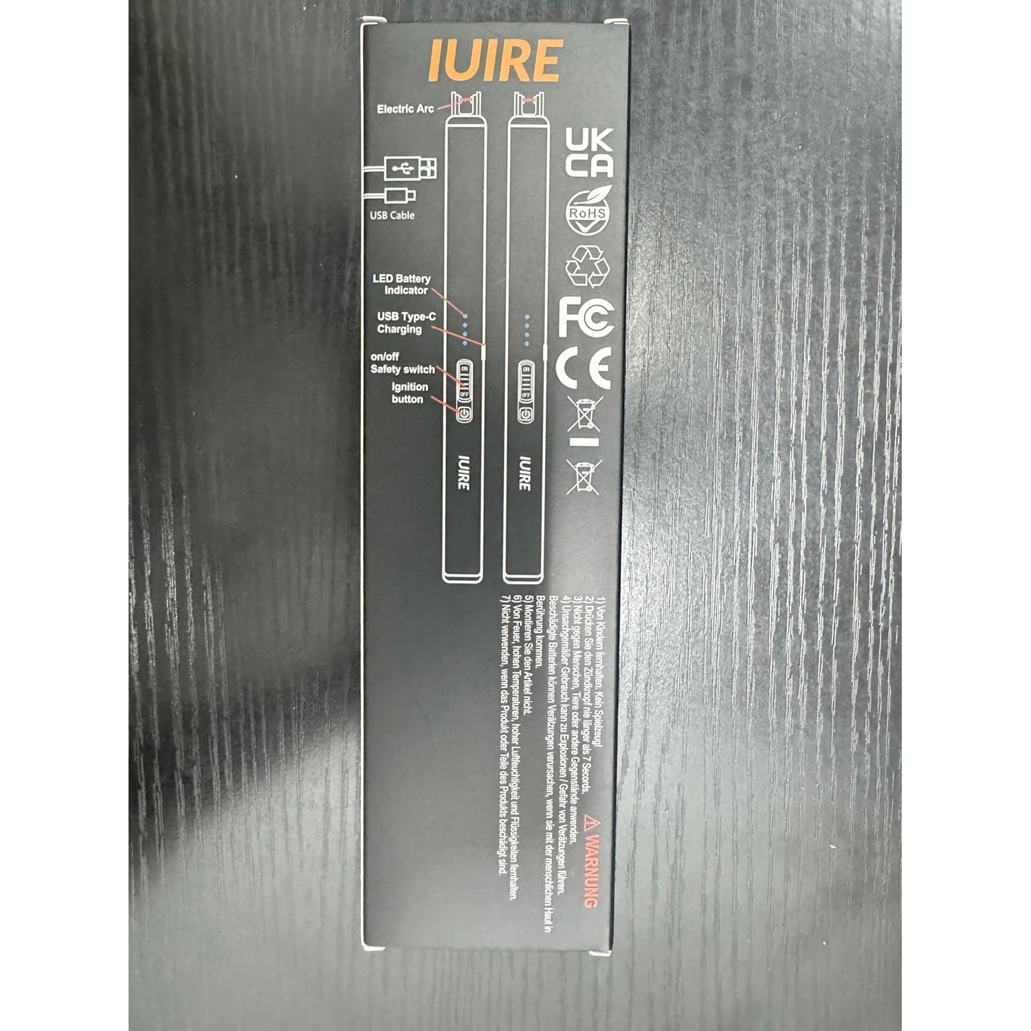 Encendedor eléctrico IUIRE recargable USB a prueba de viento