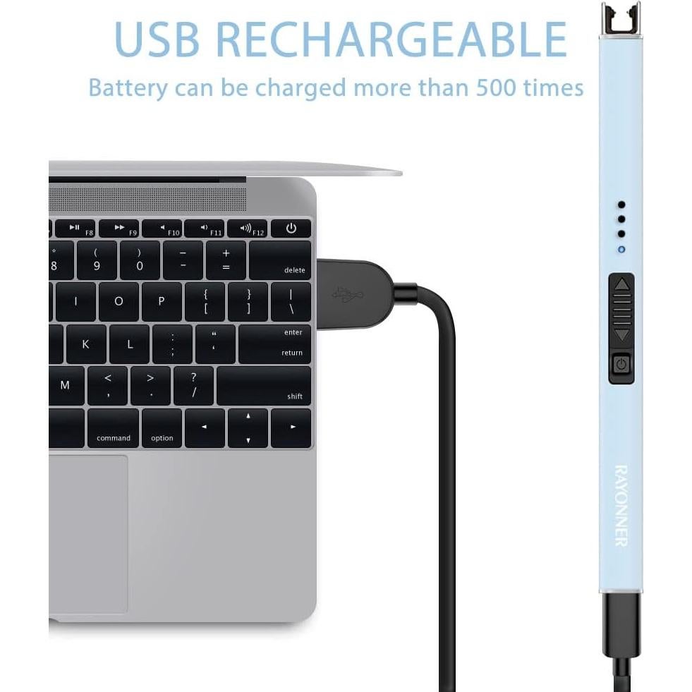 Encendedor Eléctrico RAYONNER Plasma Recargable USB Gris