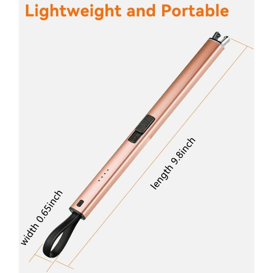 Encendedor Eléctrico Brigii de Velas Rosa Dorado USB