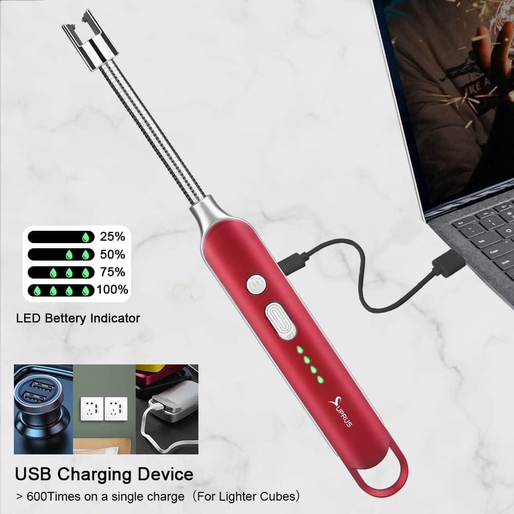 Encendedor Eléctrico SUPRUS Recargable USB Cuello Flexible 10,41 cm