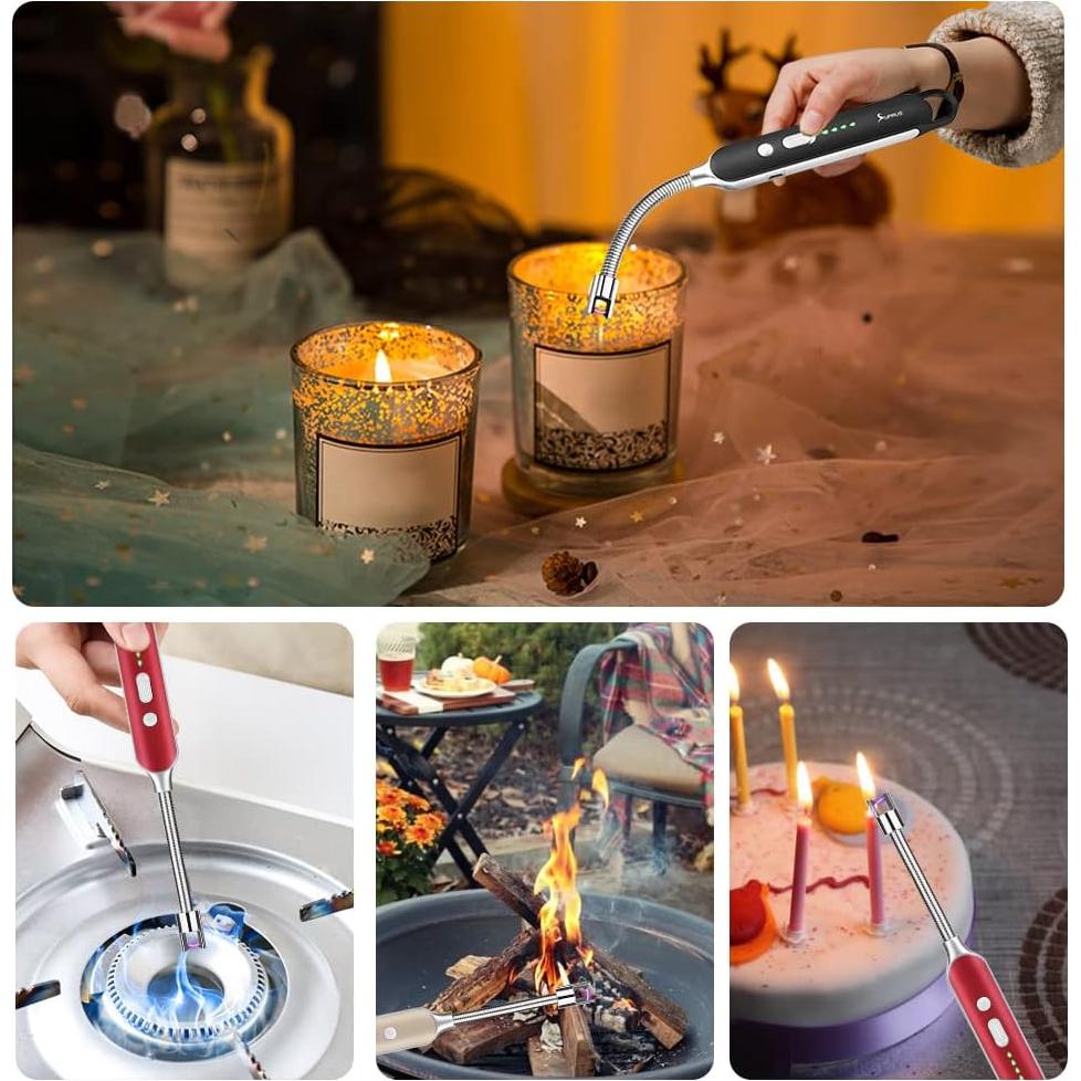 Encendedor Eléctrico SUPRUS Recargable USB Cuello Flexible 10,41 cm