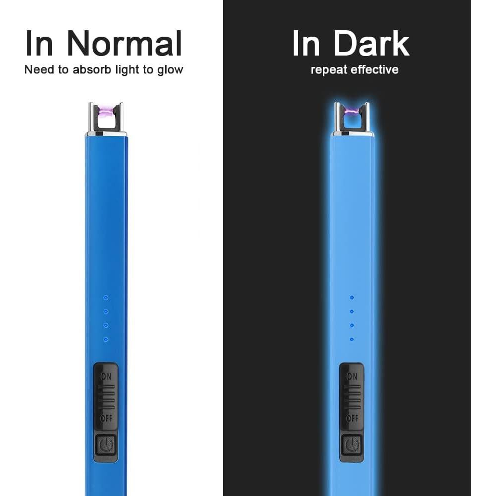 Encendedor Eléctrico Recargable SUPRUS Azul a Prueba de Viento