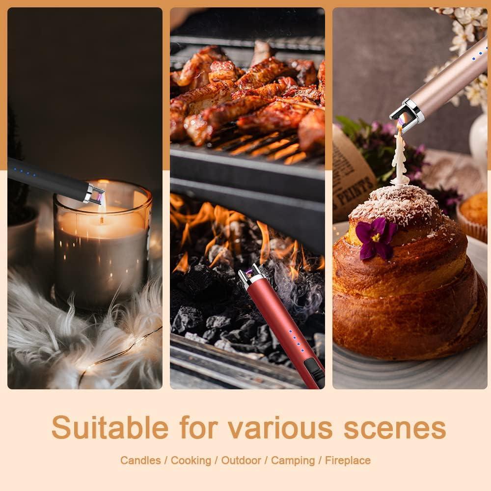 Encendedor Electrónico Recargable JETPRO Negro a Prueba de Viento