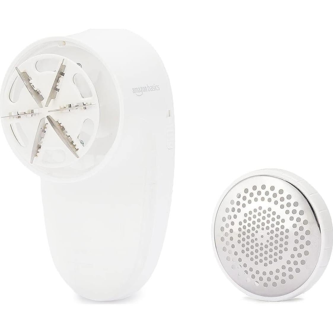 Desfibrilador de tela Amazon Basics, 2 cuchillas, blanco