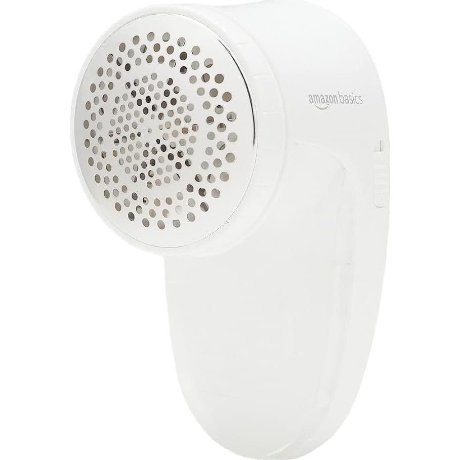 Desfibrilador de tela Amazon Basics, 2 cuchillas, blanco