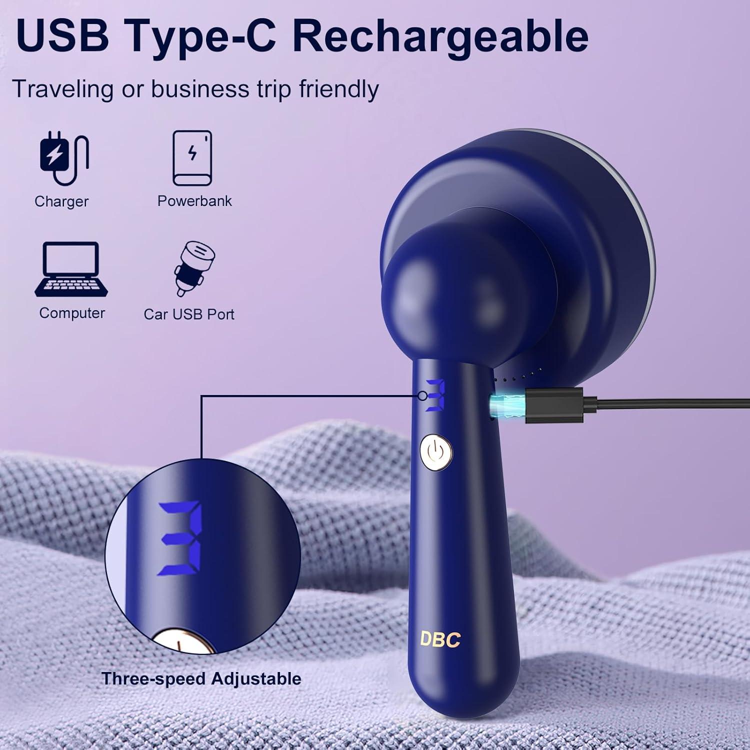 Afeitadora de Tela DBC Azul con 3 Velocidades y 6 Hojas