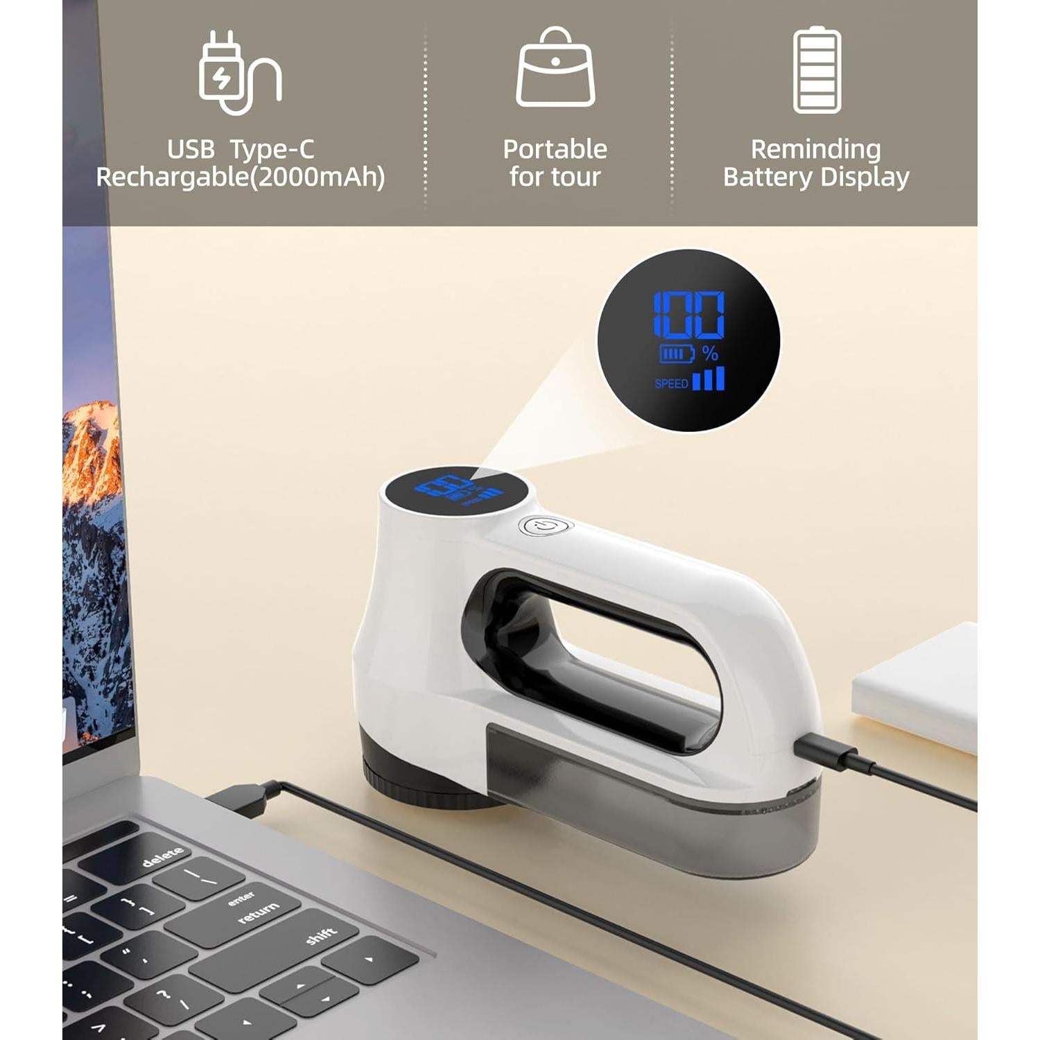 Quitapelusas Eléctrico CuieTuee X3 Recargable 6 Cuchillas