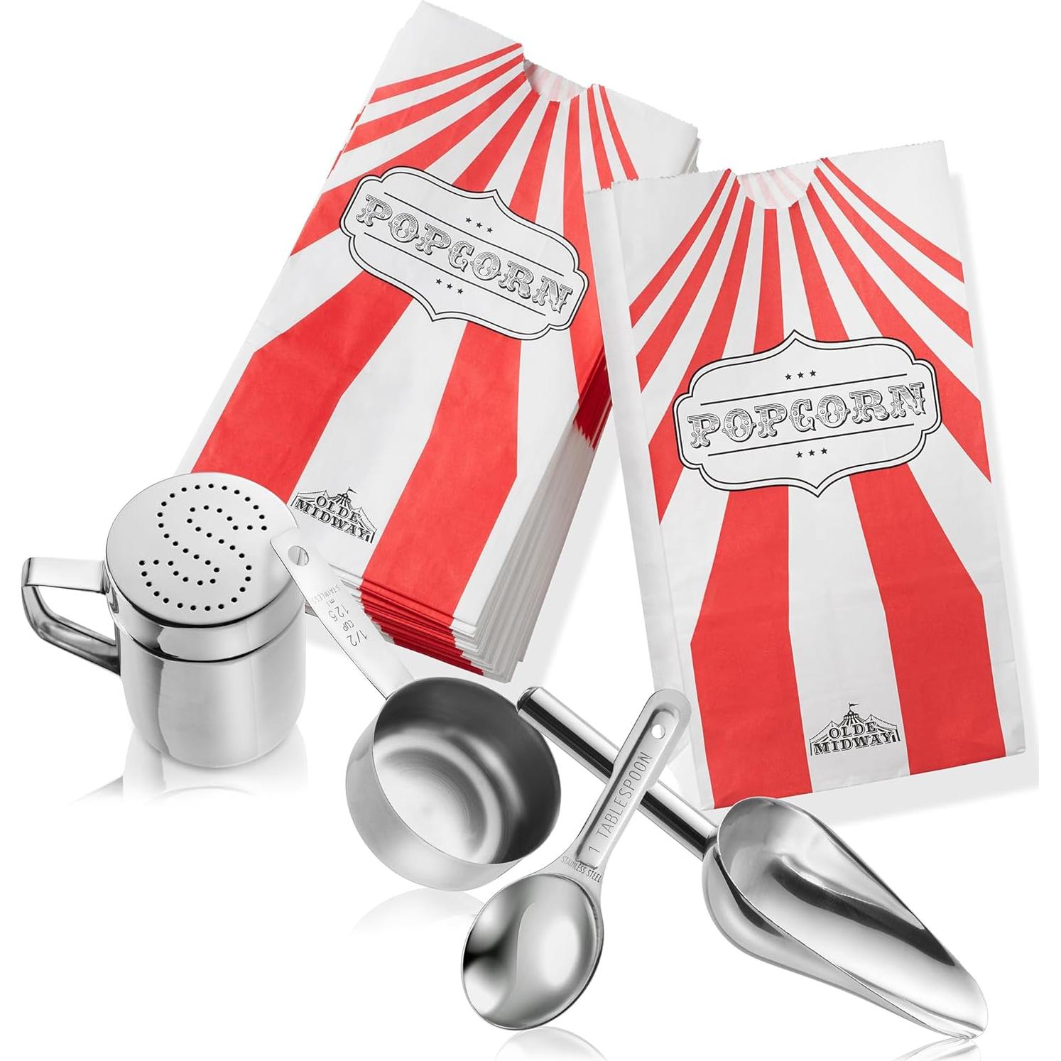 Máquina de Palomitas Olde Midway 10 oz Carrito Vintage Rojo