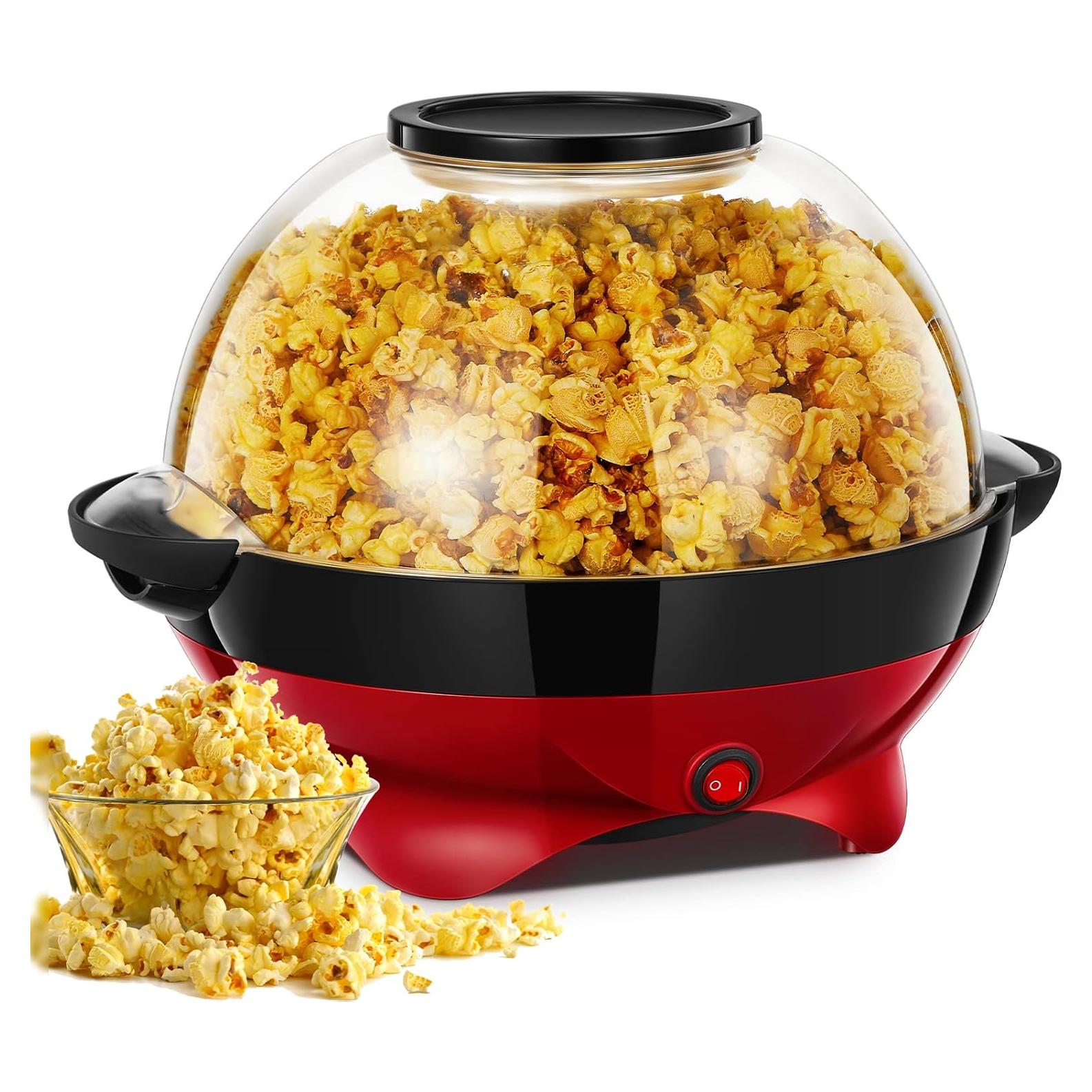 Máquina de Palomitas Eléctrica HOUSNAT 28 Tazas 800W Antiadherente