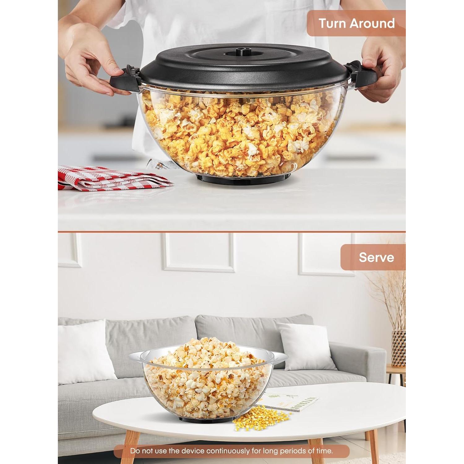 Máquina de Palomitas Eléctrica HOUSNAT 28 Tazas 800W Antiadherente