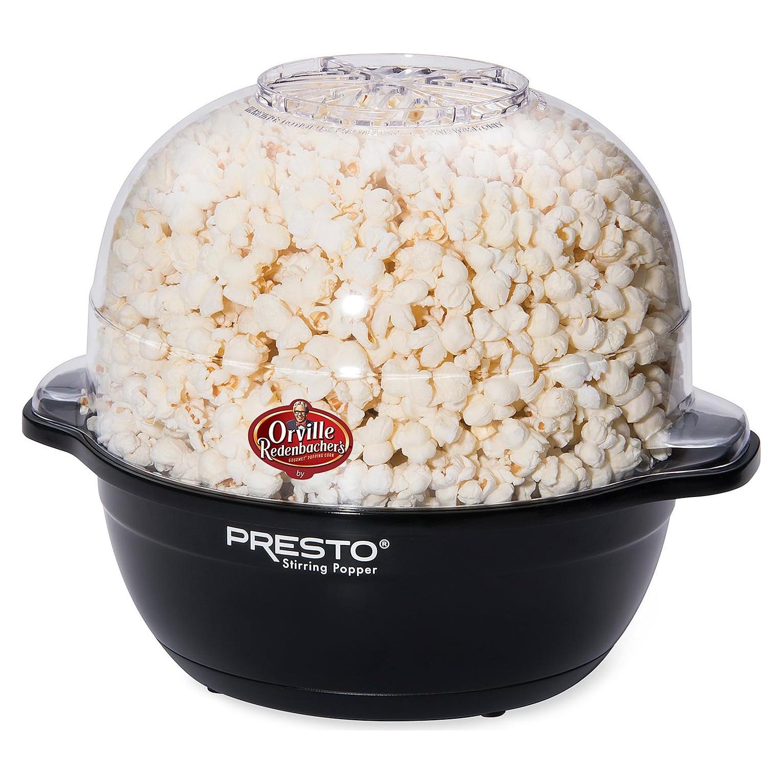 Máquina de Palomitas Presto 05204 Negra 170g Granos 1360g Cocidas