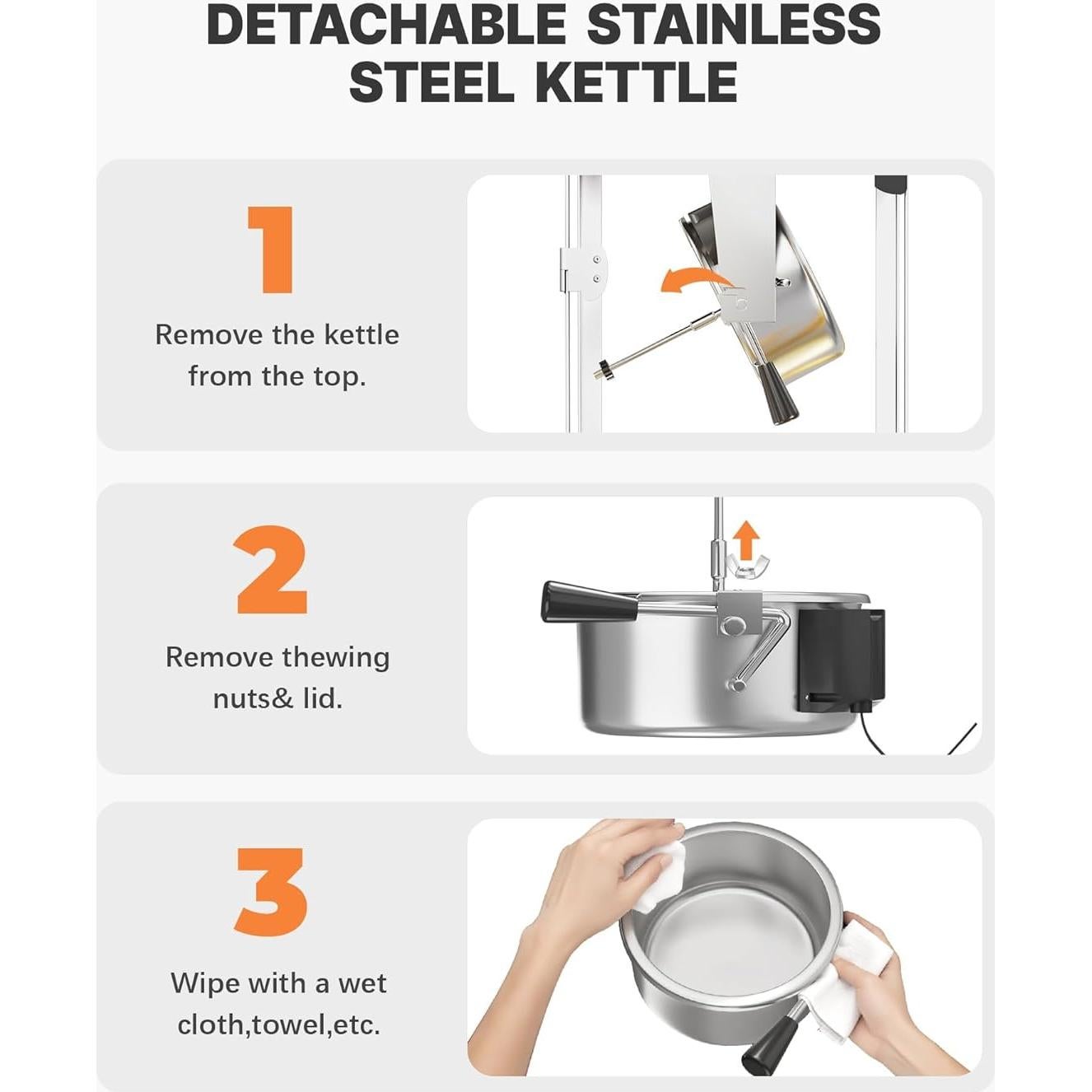 Máquina de Palomitas ELOMBR 8 oz Acero Inoxidable Roja