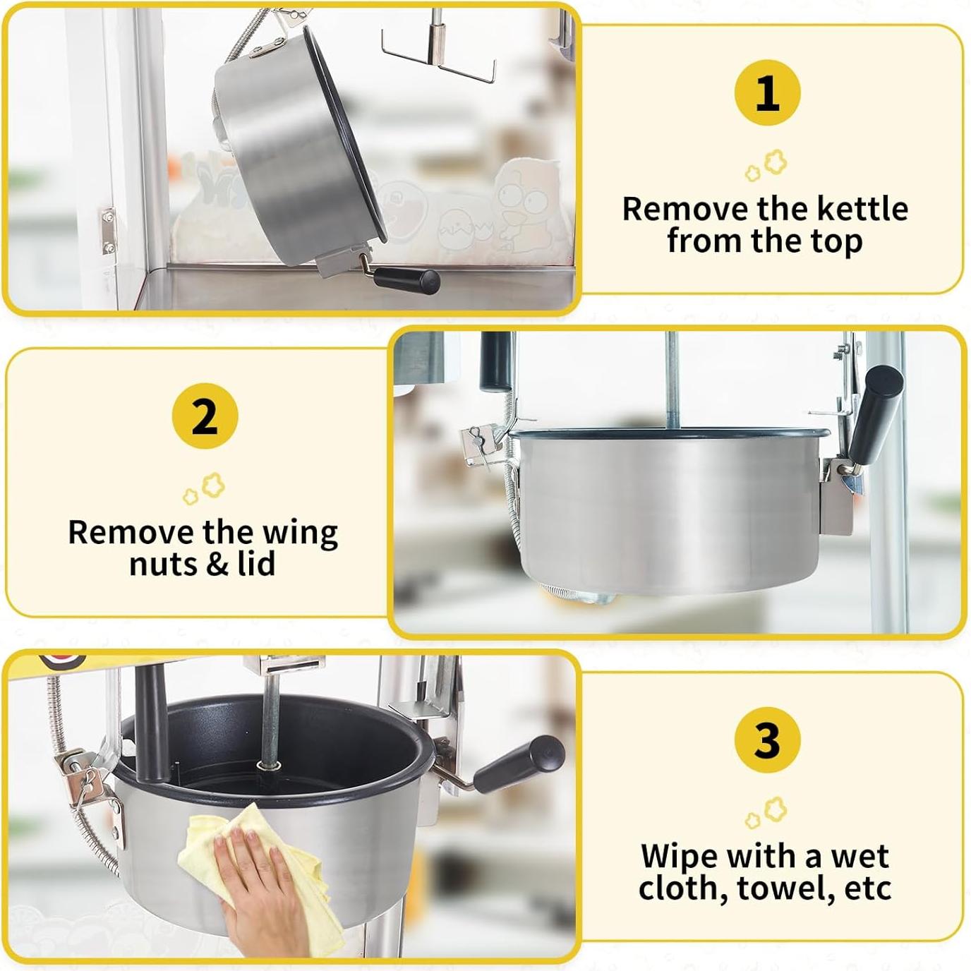 Commercial Popcorn Machine, 10 Oz Kettle, 1300W Countertop Popcorn Maker for 60 Cups per Batch, Movie Theater Popcorn Popper with 3-Switch Control, 2 Scoops 1 Cup, Red (18.5''L*12.8''W*25.8''H)